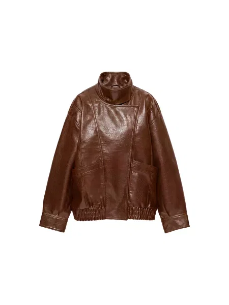 Pull&Bear Geacă de primăvară-toamnă maro