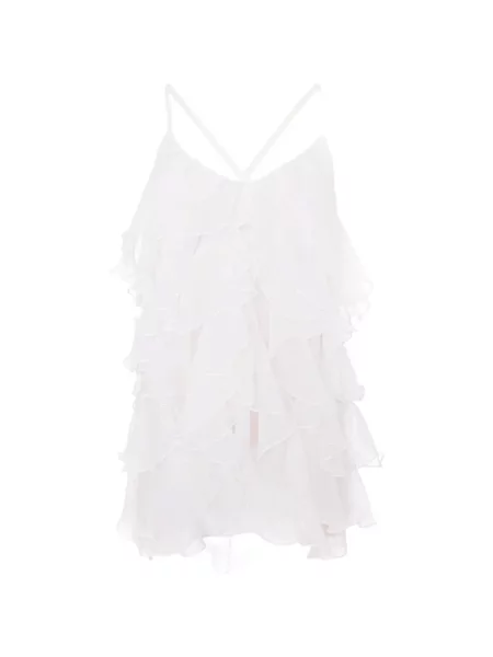 Rochie mini Monarh cu volane alb