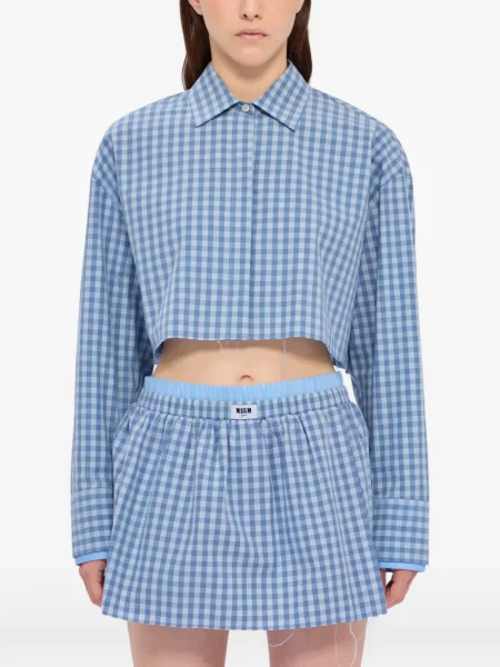 Koszula Msgm wiązana niebieska