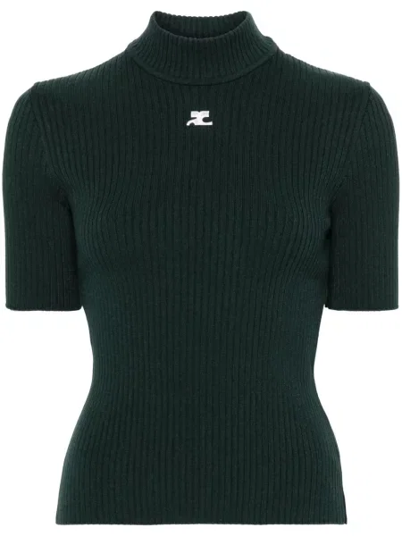 Top Courreges tricotate verde