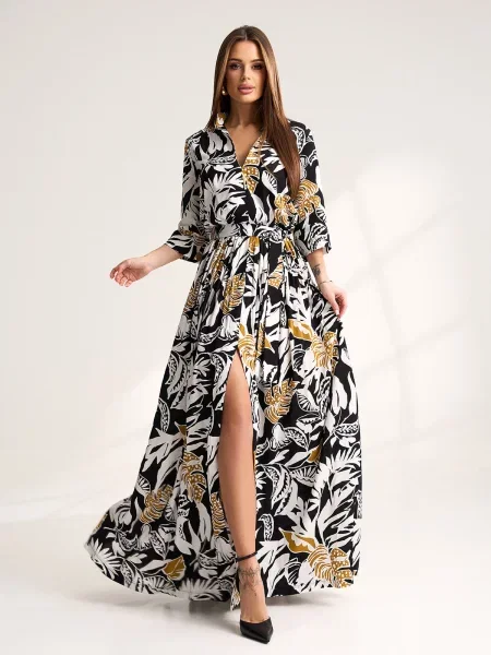 Сукня максі ISSA Plus мультиколор