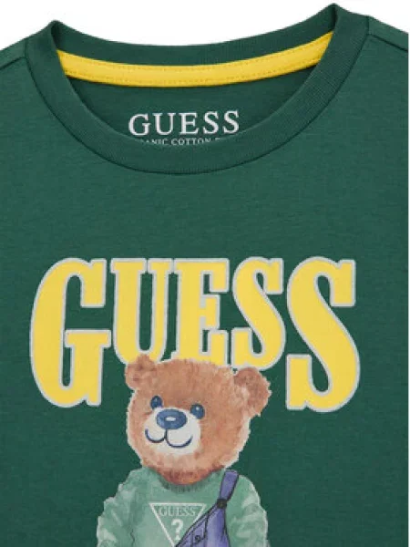 Dětské tričko Guess zelené