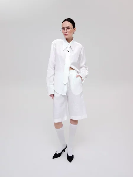 Лляні Шорти GNIZDO білий