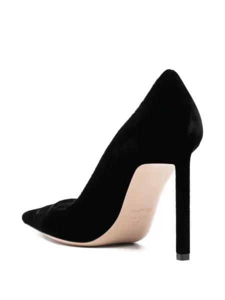 Pantofi cu toc Tom Ford din piele de căprioară negru