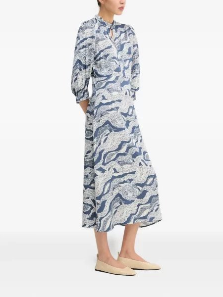 Rochie Bruuns Bazaar cu imagine cu imprimeu abstract de costum albastru