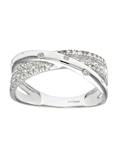DIAMANT LETERNEL Prsten Ring aus Weißgold mit Karat Diamant stříbrná