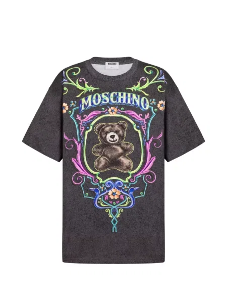 Ursuleț de pluș tricou Moschino cu imagine gri