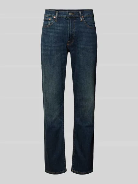 Jeansy o kroju straight fit z mieszanki bawełny model HAMPTON' Polo Ralph Lauren granatowe