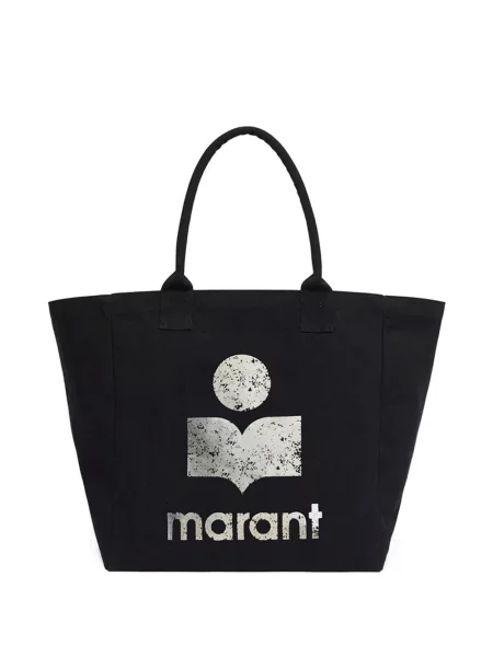 Geantă shopper Isabel Marant cu autograf negru
