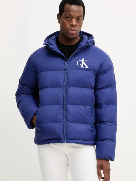 Calvin Klein Jeans kurtka zimowa niebieski