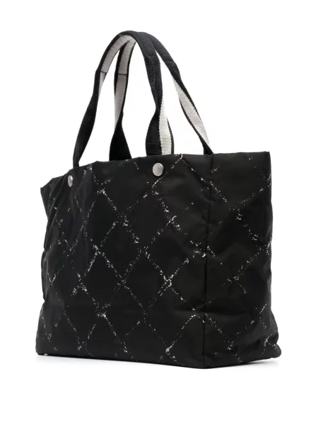 Kabelka Chanel Pre-owned s potiskem černá