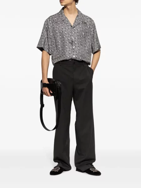 Cămașă Dolce & Gabbana cu imprimeu geometric negru