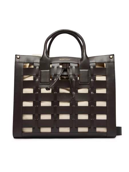 Marciano by Guess tote torba usnjena rjava