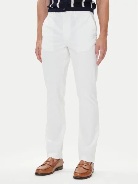 Tommy Hilfiger Chinosy Denton Essential Straight Fit biały