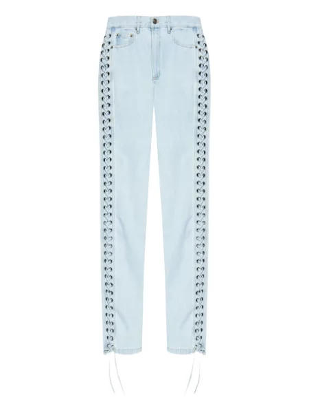 Blugi Rotate Birger Christensen din dantelă albastru