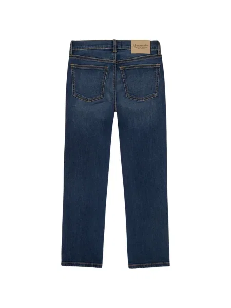 Дънки straight leg Abercrombie Fitch синьо