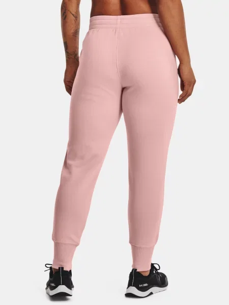 Hlače Under Armour iz flisa roza