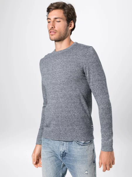 JACK & JONES Pulover pegasto siva