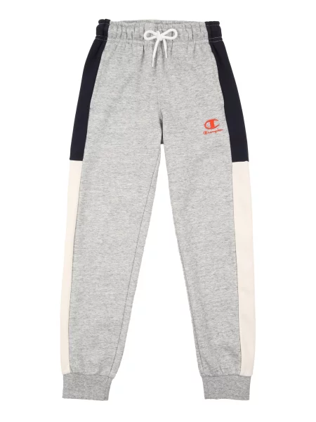 Champion Pantaloni gri deschis / roșu cireș / negru alb
