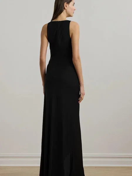 Lauren Ralph Lauren sukienka maxi dopasowana czarny