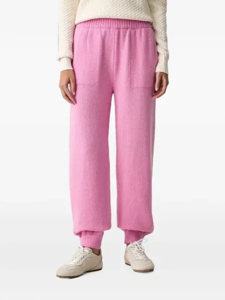 Pantaloni Msgm cu broderie tricotate alergare roz