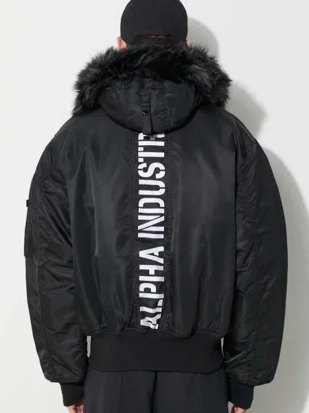 Bunda Alpha Industries Hooded Custom zimní černá