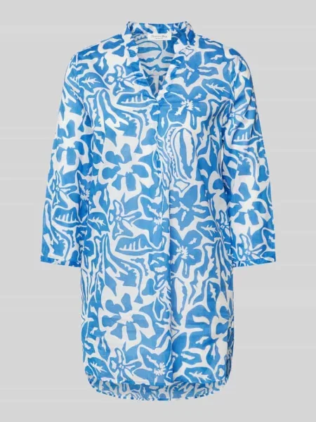 Tunika o kroju regular fit z rękawem o dł. Christian Berg Woman niebieska