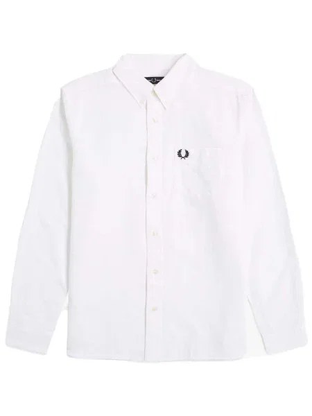 Dlhý košeľa Fred Perry keper s dlhými rukávmi béžová