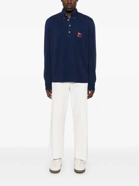 Dzianinowe kąpielówki Polo Ralph Lauren w paski czarne