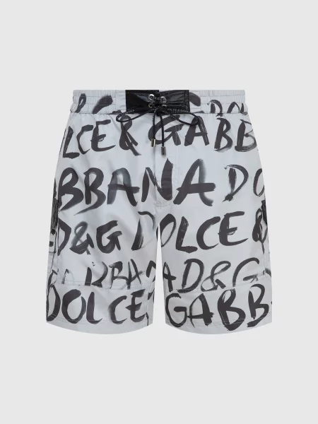 Шорты Dolce&gabbana с принтом серые