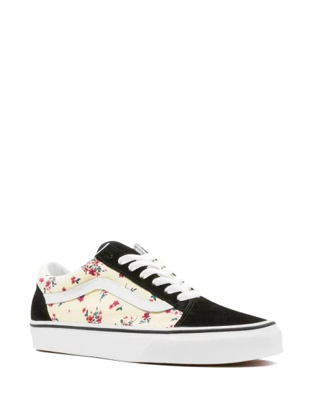 Květinové tenisky Vans Old Skool černé
