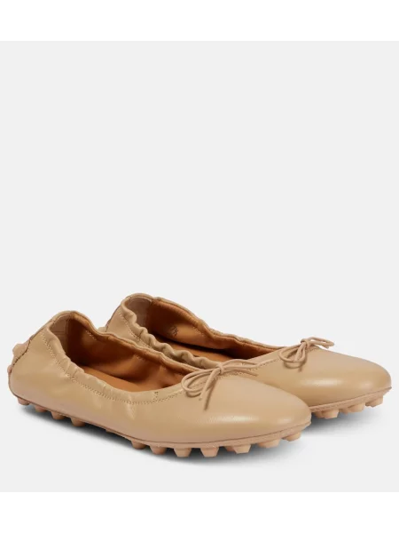 Balerini Tod's din piele bej