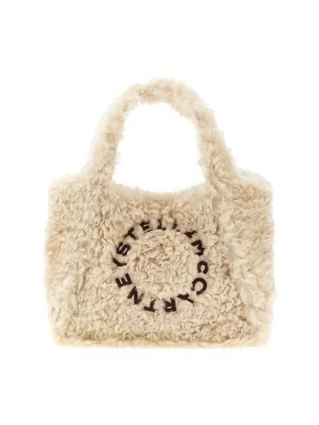 Shopperka Stella Mccartney z logo beżowa