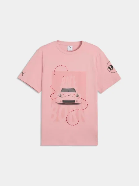 Футболка PUMA Pl Sau Tee комбінований верх рожевий