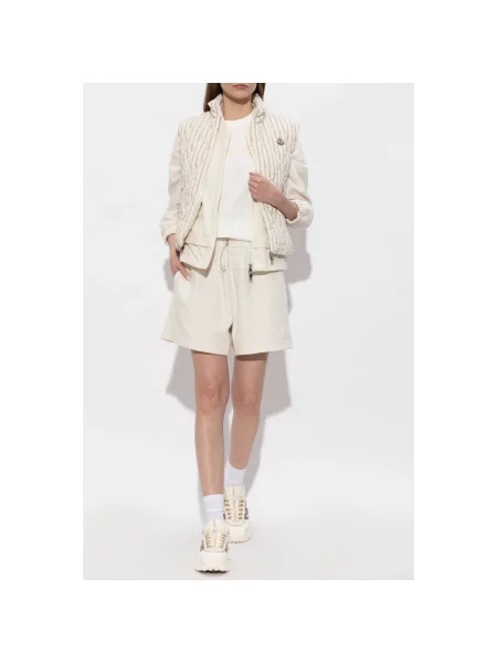 Haftowana koszulka Moncler biała