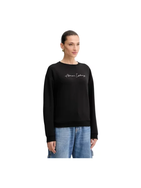 Armani Exchange bluza z aplikacją czarny
