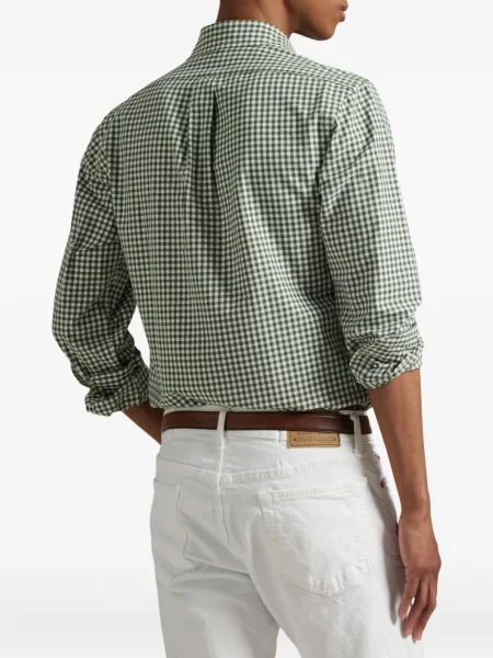 Μικρός κασκέτο Polo Ralph Lauren με χαμηλή μέση υφαίνω διαγωνίως πράσινο