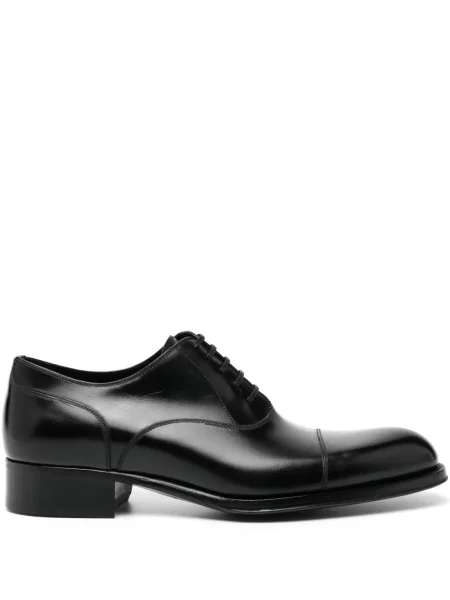 Oxford Tom Ford din țesătură twill negru