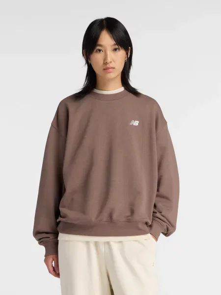 Махровый свитшот New Balance коричневый