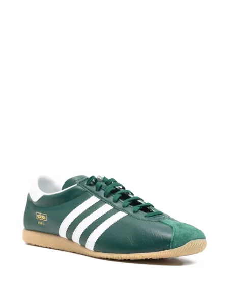Ριγέ sneakers Adidas με κορδόνια με δαντέλα πράσινο