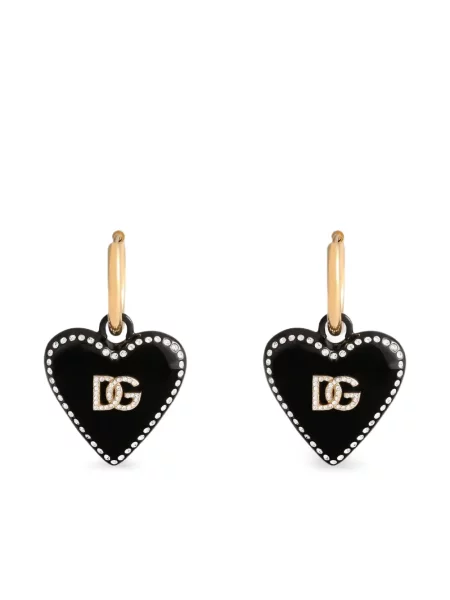Cercei Dolce & Gabbana cu motiv cu inimi auriu