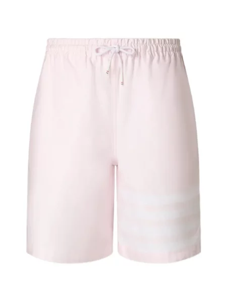 Pantaloni scurți Thom Browne din țesătură twill roz