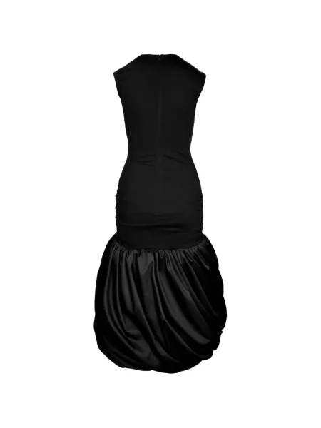 Rochie midi Ioana Ciolacu cu volane negru