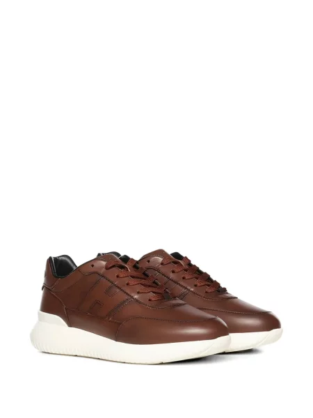 Fűzős csipkés sneaker Hogan barna