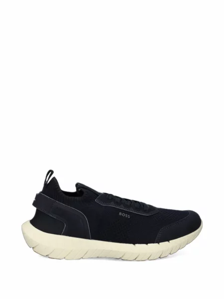 Sneakerși Boss cu șireturi plasă albastru