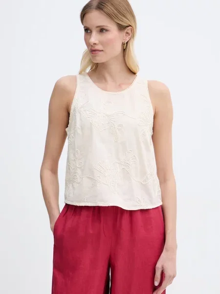 United Colors of Benetton bluza ženska od pamuka bež