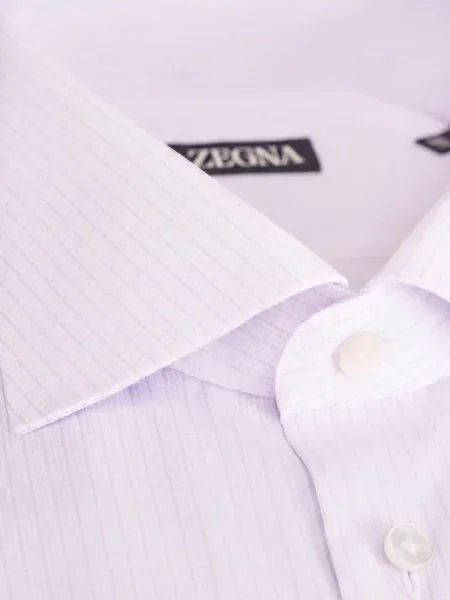 Kockás galléros ing Zegna fehér