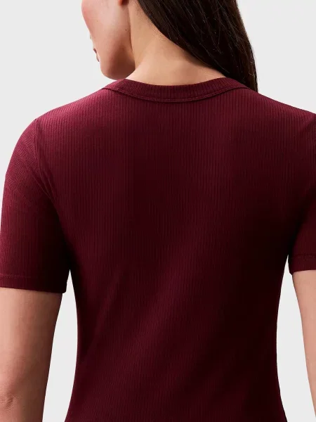 Джинсовое платье Calvin Klein Jeans из модала бордовое