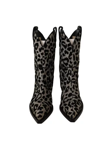 Botki Dolce And Gabbana skórzane biznesowe czarne