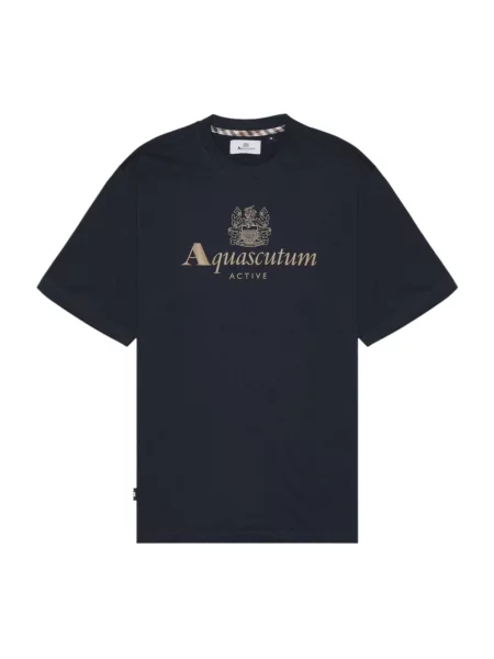 Koszulka Aquascutum z logo niebieska